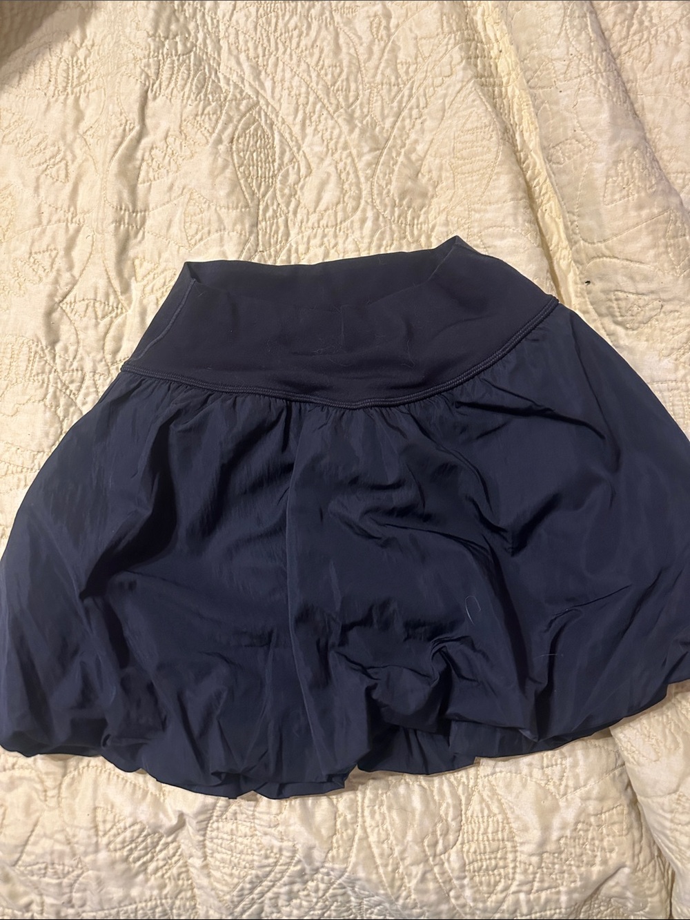 aerie Navy Bubble Hem Skirt
